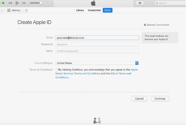 create apple id online