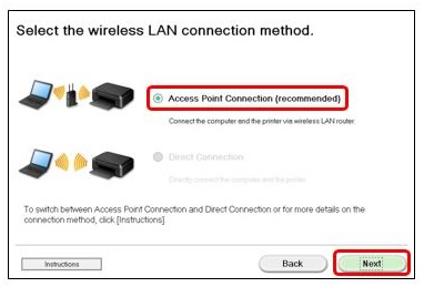 canon ip110 LAN Connection method