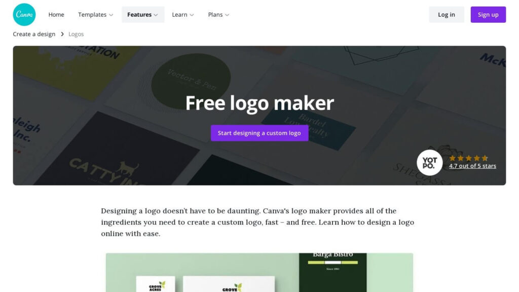 Canva free logo maker website