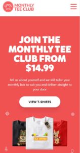 Monthly Tee Club Coupons