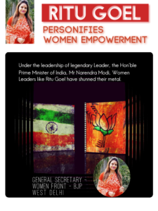 Ritu Goel - General Secretary Women Front West Delhi revives Women empowerment 