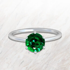 Emerald Ring Solitaire