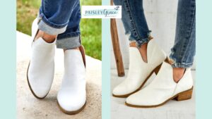 White Booties - Paisley Grace Boutique