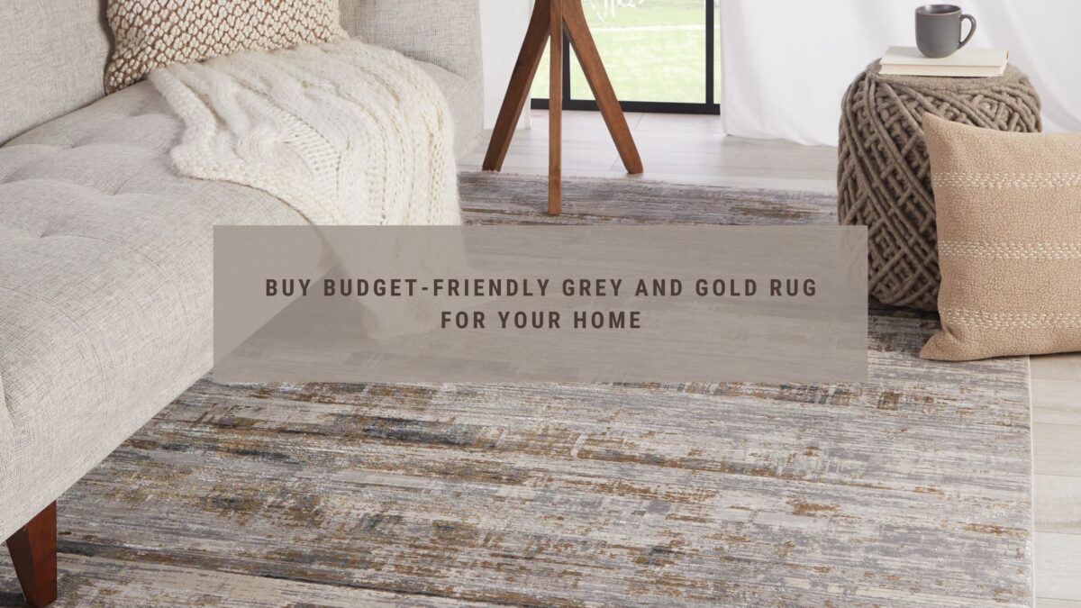 Buy Budget-Friendly Grey And Gold Rug For Your Home