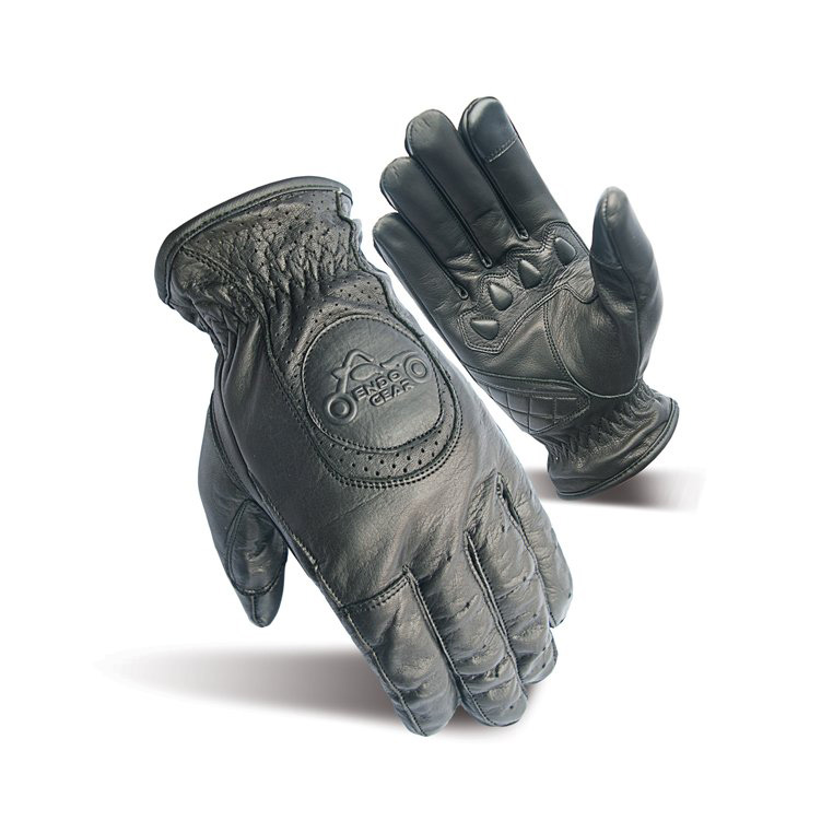 black leather motorcycle gloves