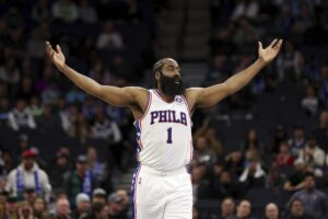 Harden makes 76ers debut in blowout win over Timberwolves