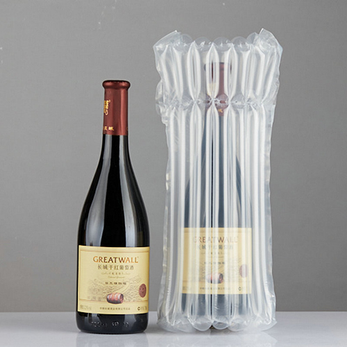 air bag packaging for wine bottle