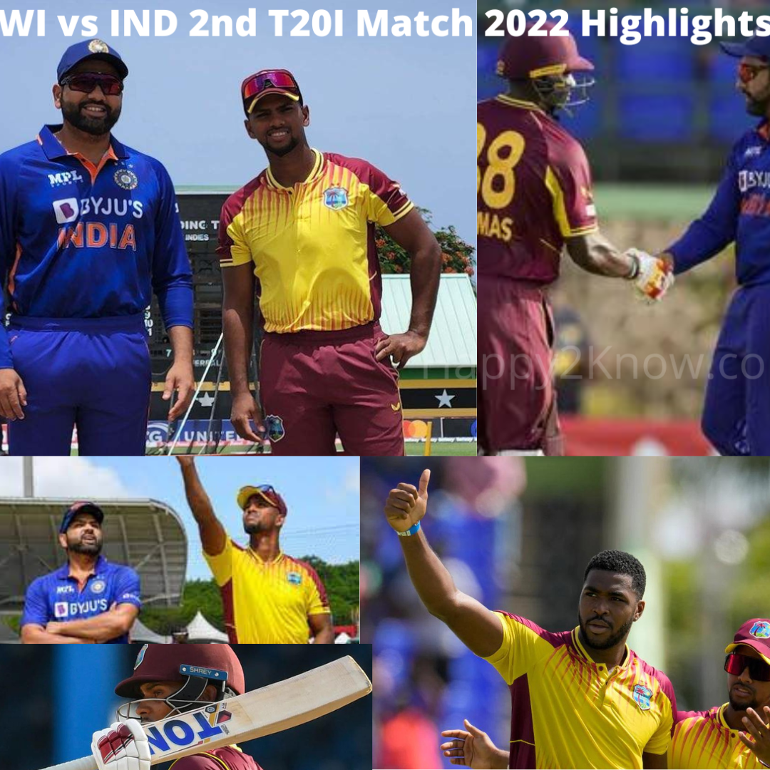 WI vs IND 2nd T20I 2022 Highlights