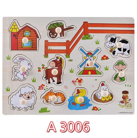 30cm Wooden Toys Jigsaw Puzzle Hand Grab For Kid Early Educational Toys Baby Toy