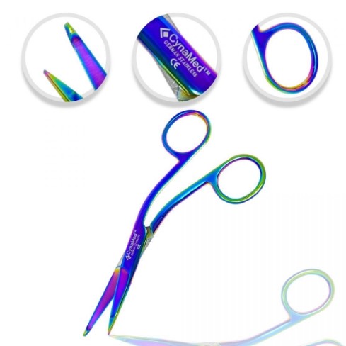 Cynamed Knowles Bandage Scissor with Multicolor Titanium Coating