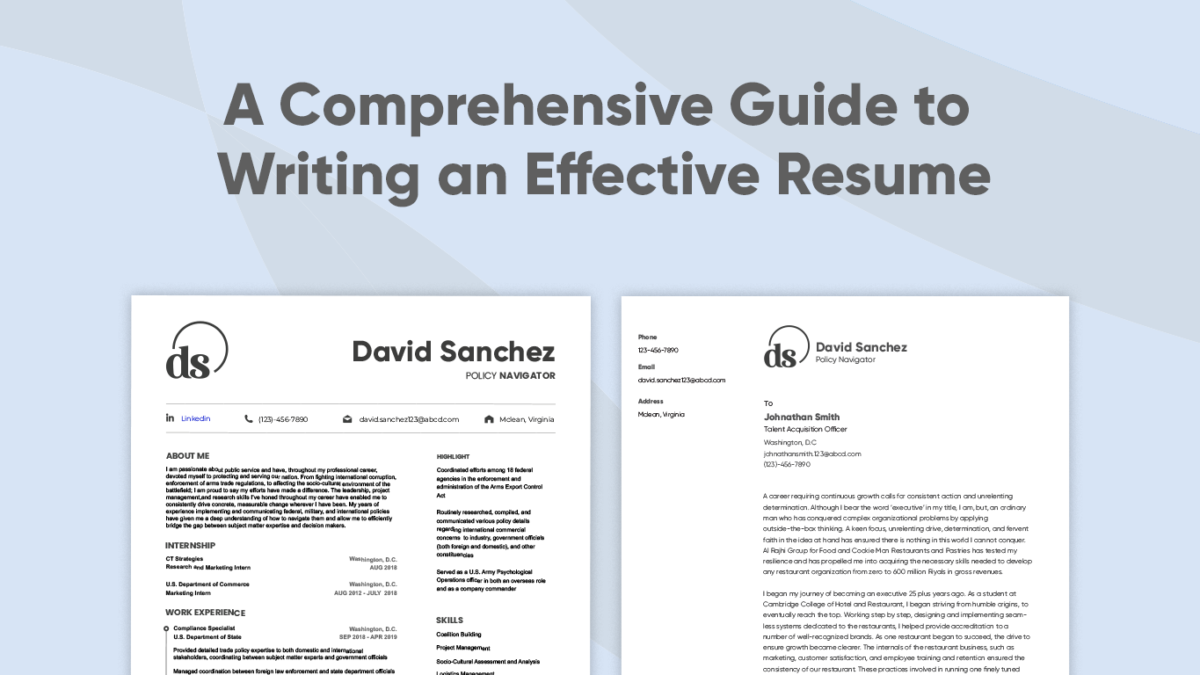 A Comprehensive Guide to Writing an Effective Resume