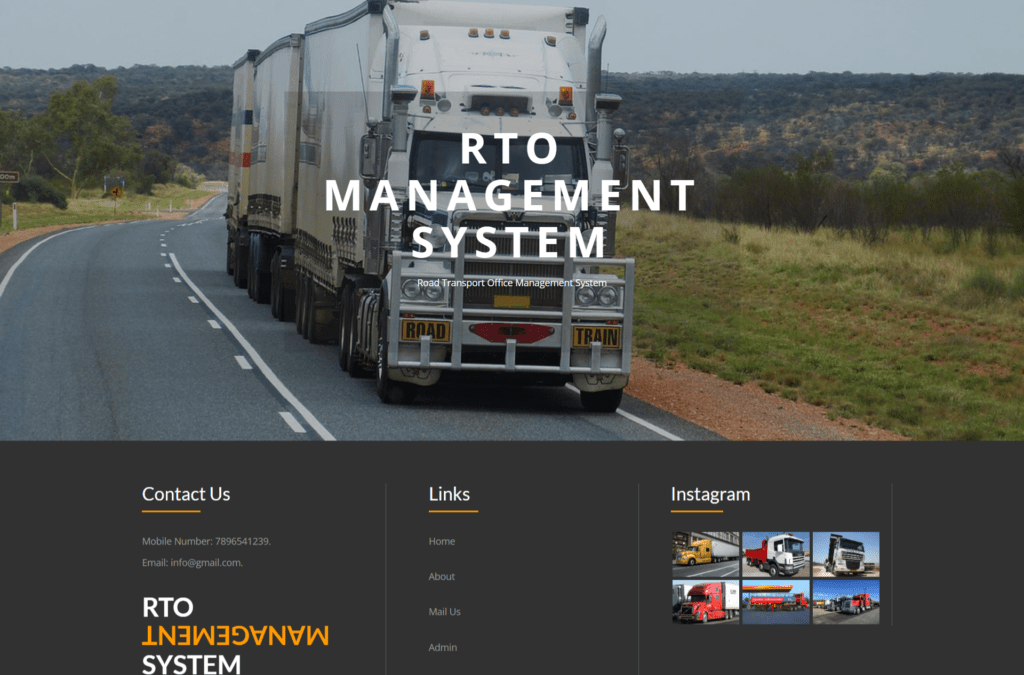 Global RTO Management System Using PHP and MySQL