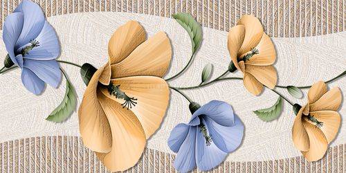 2. Kitchen Wall Tiles Design in a Conventional Flower