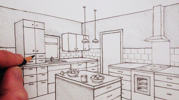 7. Sketching of Kitchen