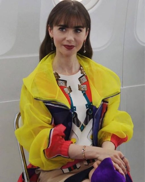 Emily in Paris TV Series Lily Collins Windbreaker Coat