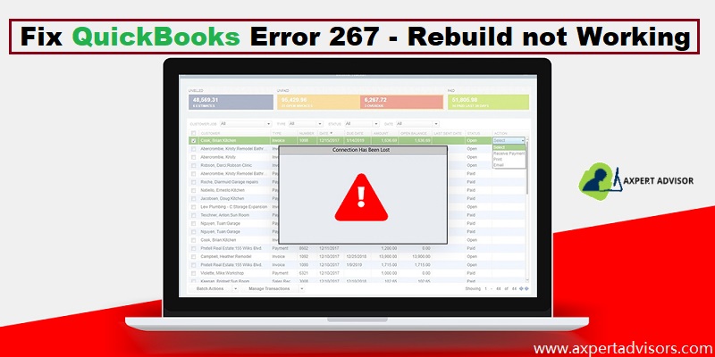 Fixing QuickBooks Error Code 267 (Rebuild Not Working)