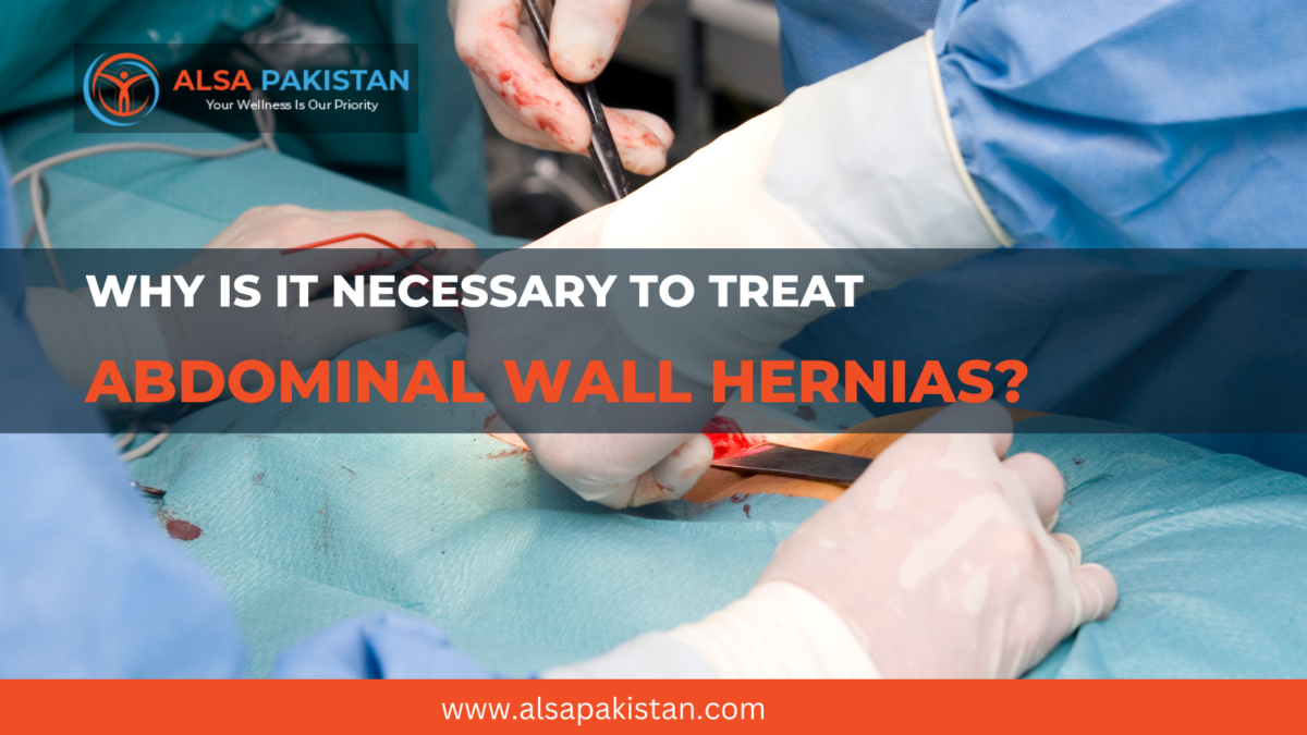 Why is it necessary to treat abdominal wall hernias?
