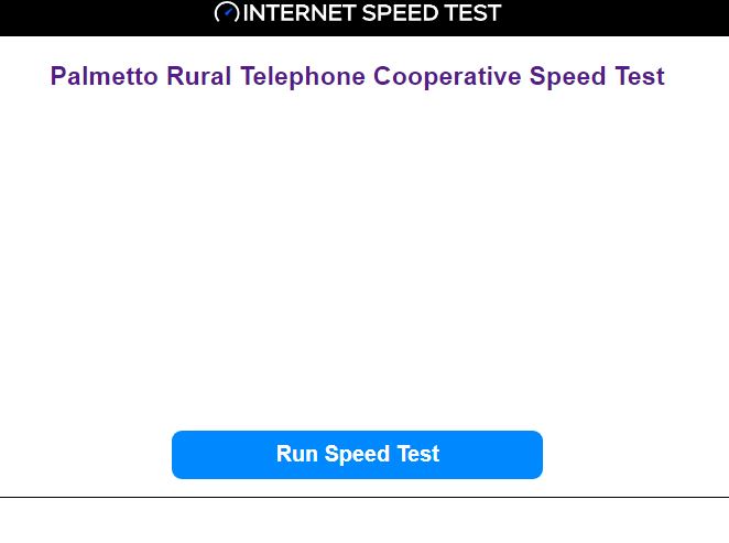 Palmetto Rural Telephone Cooperative Speed Test