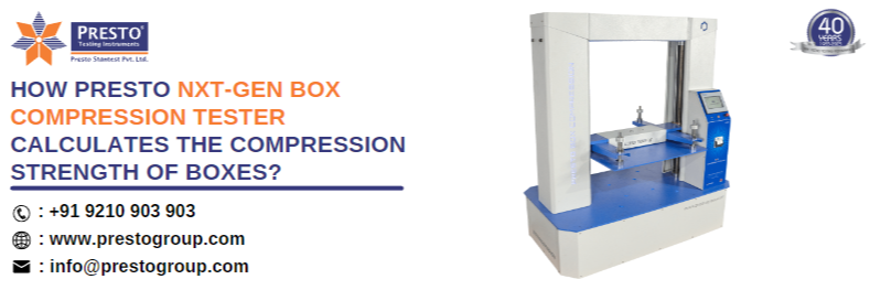 How Presto NXT-gen box compression tester calculates the compression strength ?