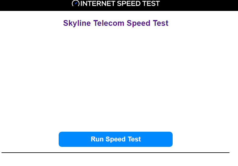 Skyline Telecom Speed Test
