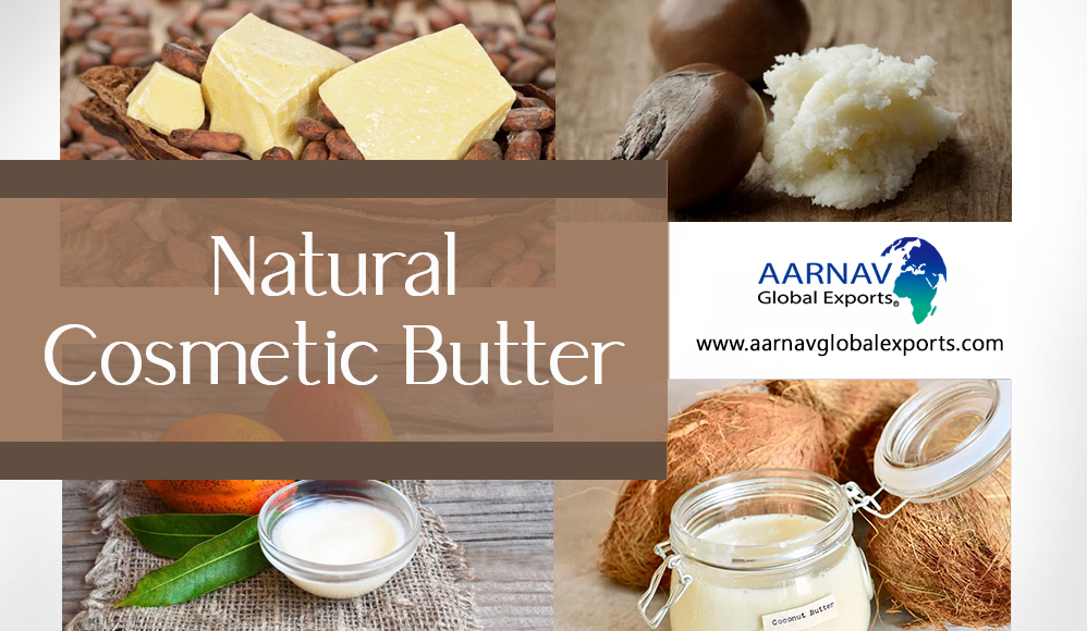 Aarnav Global Exports specialize in the supply of a wide range of Natural Cosmetic Butters at bulk prices which are extracted from the seeds, nuts, and kernels of the plants. It is available in a solid or semi-solid form to the users. Widely used for skin care, hair care, aromatherapy, spa, massage and cosmetic formulations.