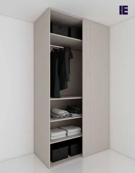 Corner Sliding Wardrobe Storage Set