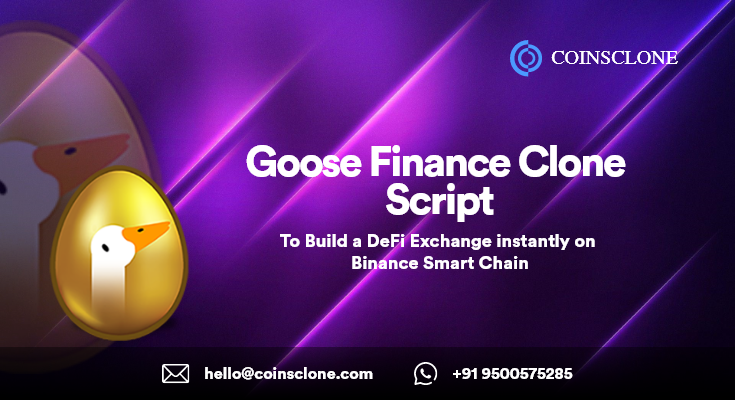 Goose finance clone script: Instant solution to make a DeFi exchange