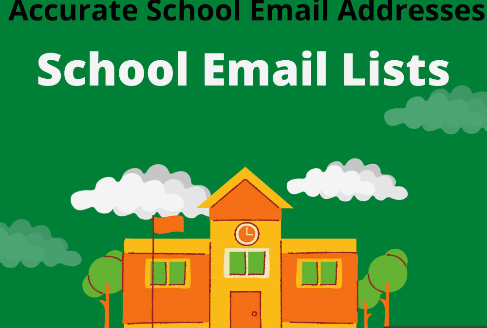 What is the geographic distribution of prospects in the School Email Lists?