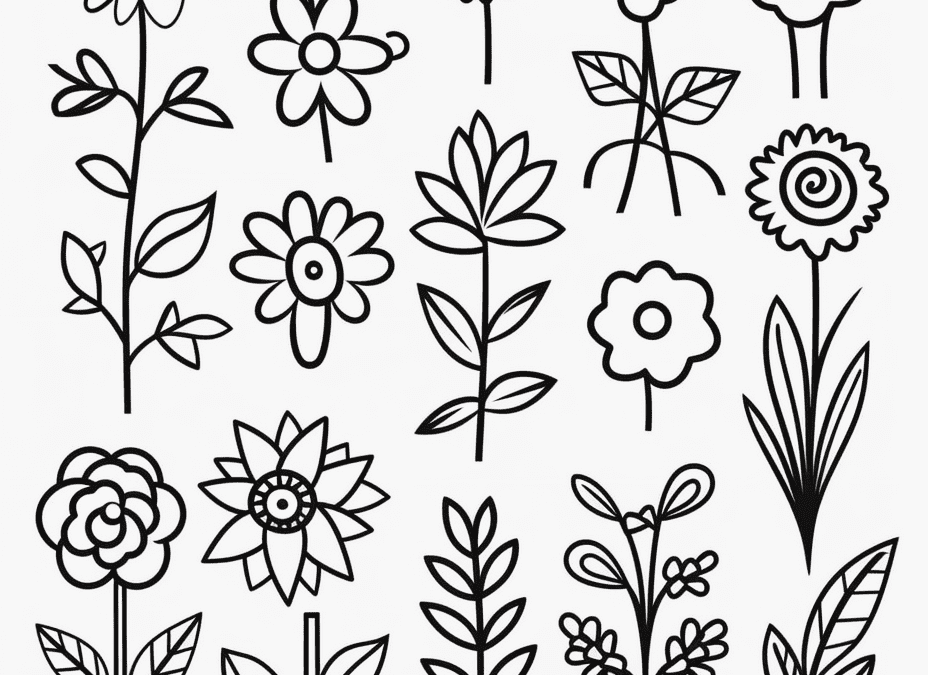 Engaging Flowers Coloring Pages for Creative Fun | GBcoloring