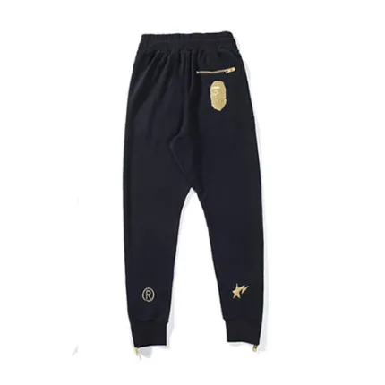 BAPE GOLD EMBROIDERY LOGO SWEATPANTS: Elevating Streetwear Fashion with Iconic Style