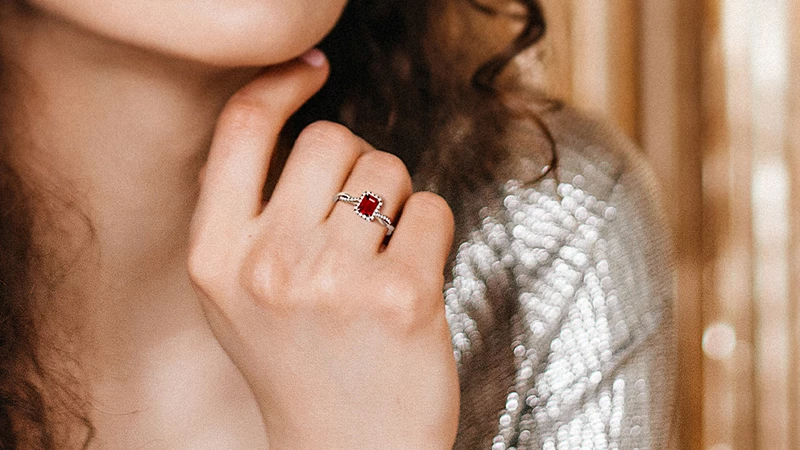 a beautiful ruby diamond ring