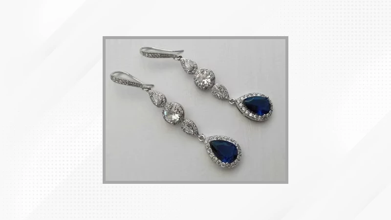 dangle blue earrings