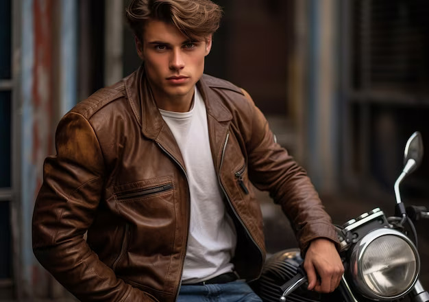How to Master the Art of Styling a Brown Leather Jacket from Times Jacket?
