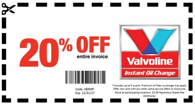 Valvoline Oil Change Coupon: Save on Quality Oil Changes