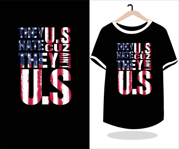 They hate us T shirt design. Best T-shirt design vector.