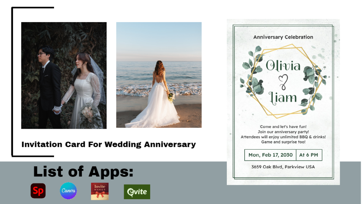 List of Apps to Create Invitation Cards for Wedding Anniversary