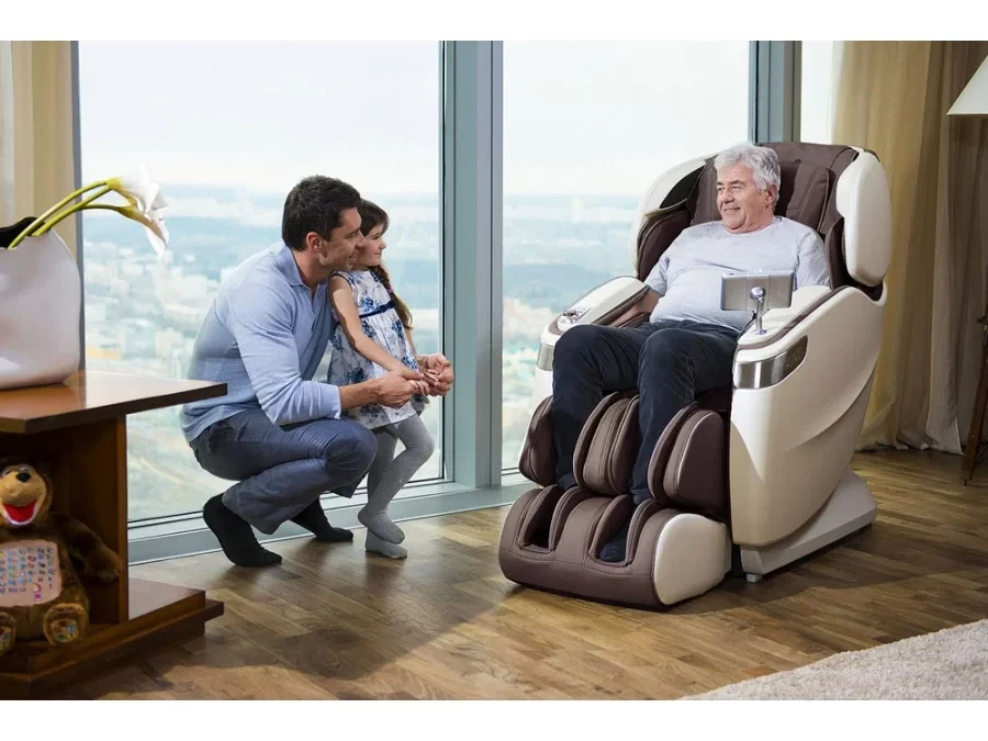 Are there any safety precautions to consider when using a massage chair?