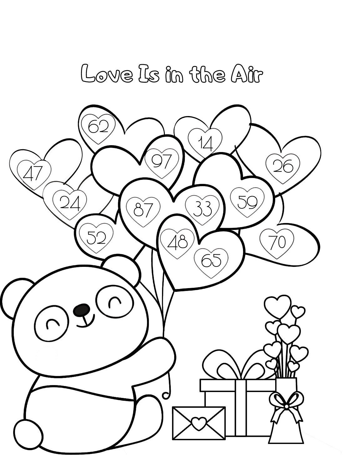 Bear With Valentines Day Printable For Kids