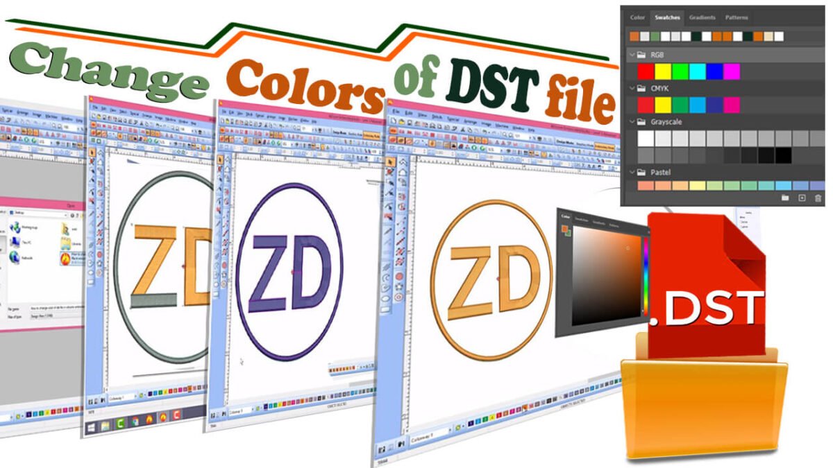 How to change the colors of DST file