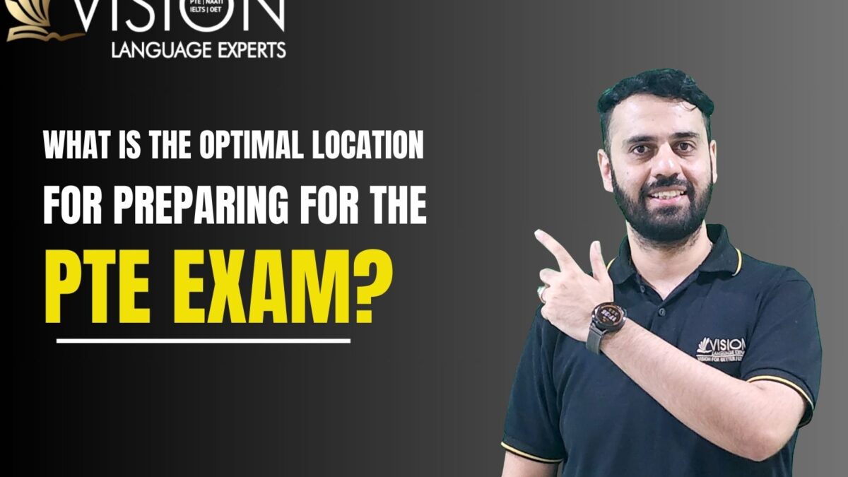 What is the optimal location for preparing for the PTE exam?