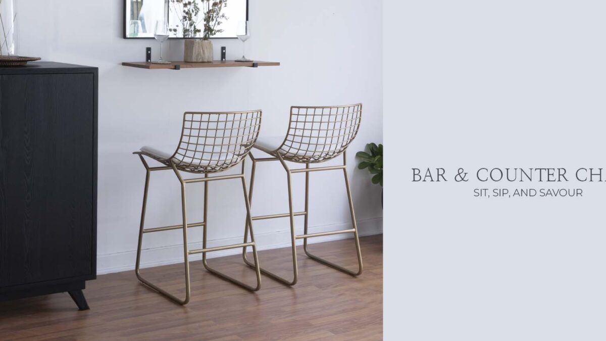 Enhance Your Space with Gulmohar Lane’s Stylish Bar Stool, Bar Chairs, Wooden Benches