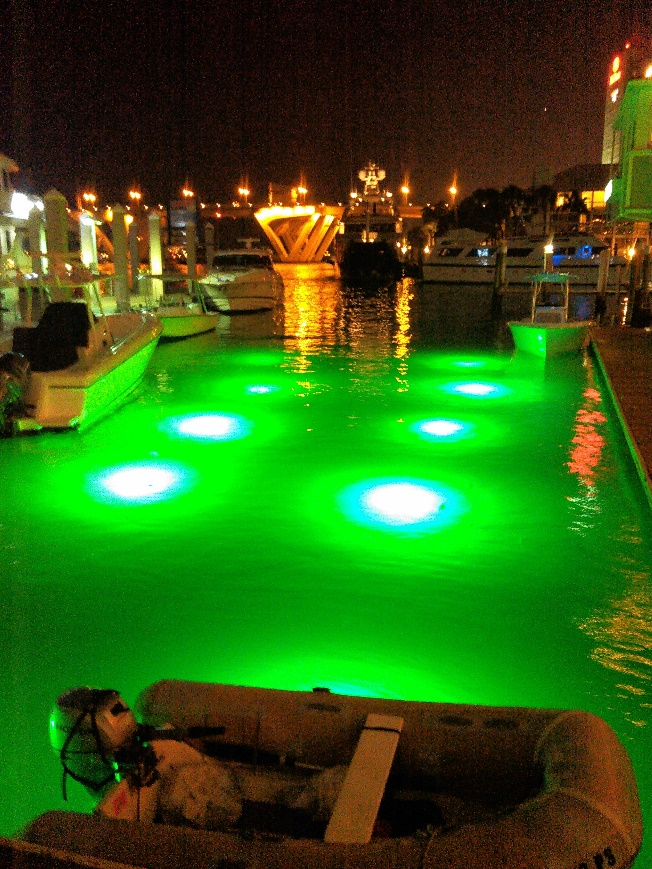 green LED light