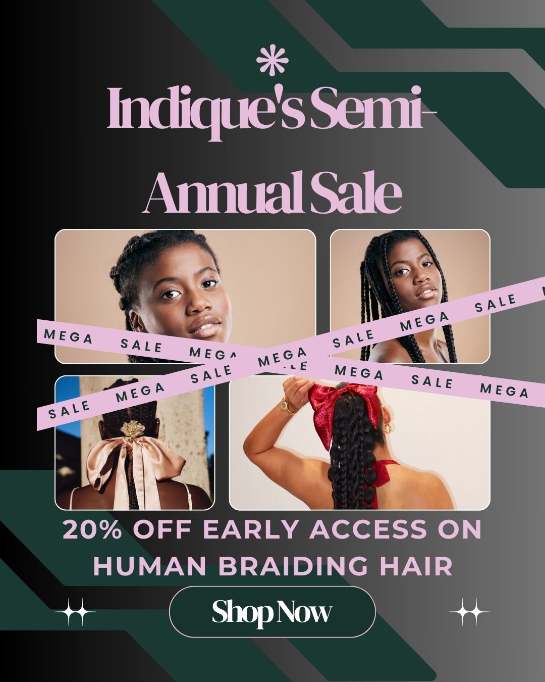 20% OFF Early Access on Human Braiding Hair
