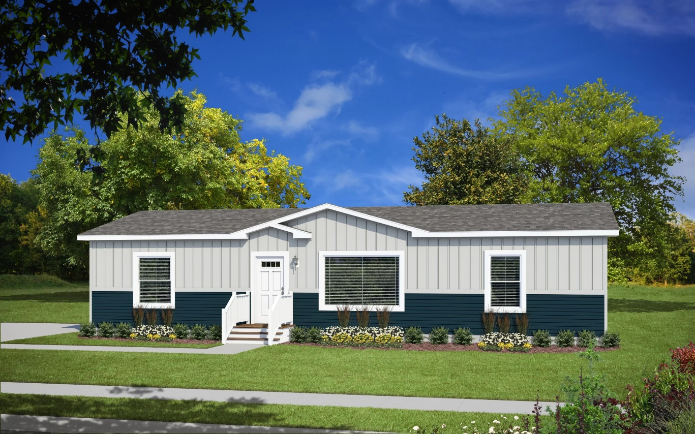 a newly installed modular home amidst Colorado’s greenery